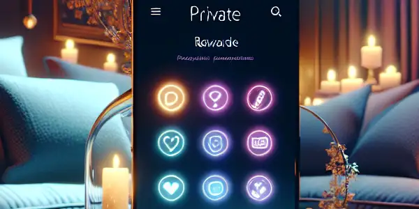 A cozy, intimate room featuring a smartphone displaying exclusive rewards, evoking allure and connection.