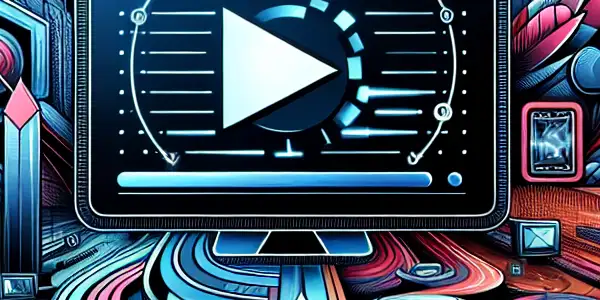 A modern video player interface illustrating seamless playback and optimized streaming performance in a vibrant digital environment.